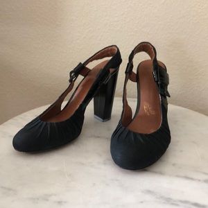 Modern Vintage Slingback Leather Patent Heel 8
